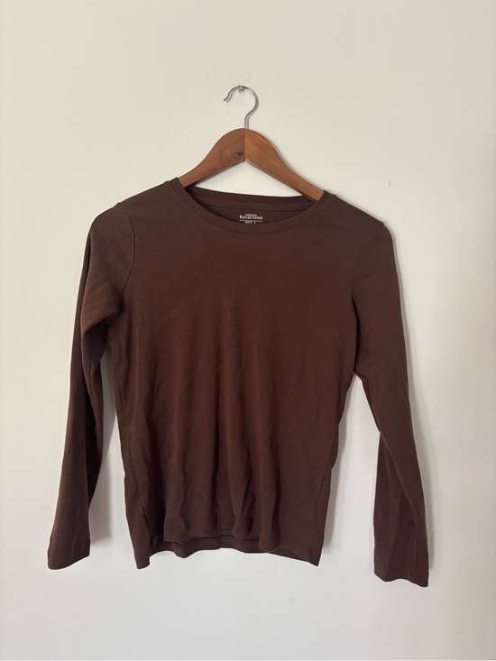 Northern Reflections Tops - Northern Reflections Brown Petite Longsleeve Shirt Size Small 100% cotton